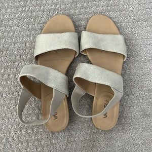 Vaneli gold sandals. Size 9.
